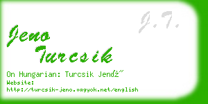 jeno turcsik business card